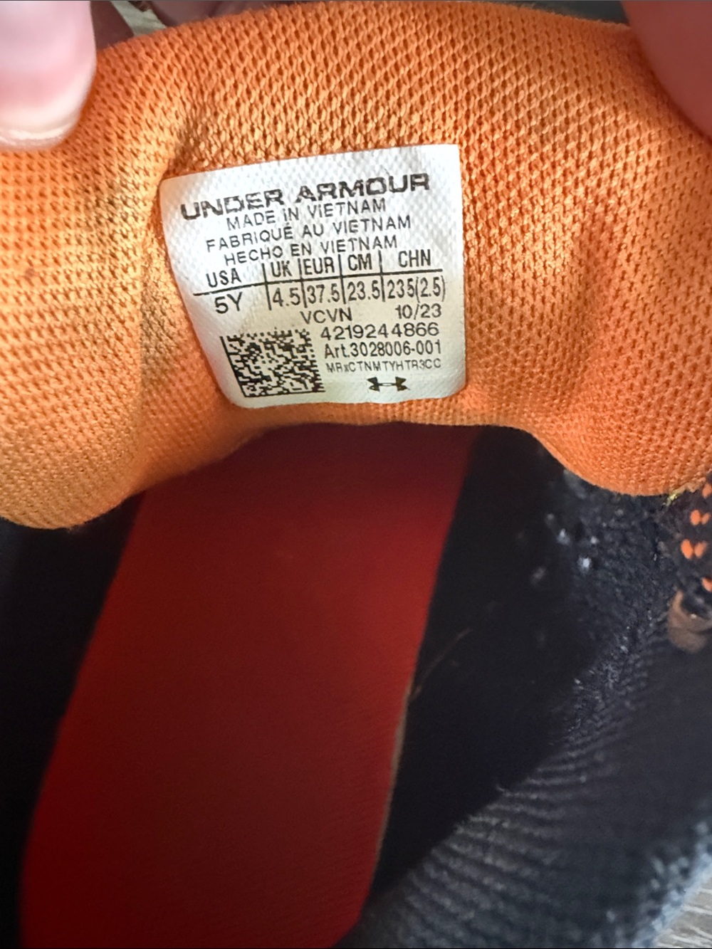 Under Armour Spotlight Franchise 4 RM Jr football cleats, size 5Y - Picture 5 of 7